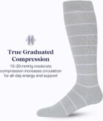 Comrad Nylon Knee High Socks - 15-20mmHg Graduated Compression Socks - Soft & Breathable Support Unisex Socks - Image 4