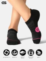 CS CELERSPORT 6 Pack Women's Ankle Running Socks Cushioned Low Cut Tab Athletic Socks - Image 5
