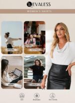 EVALESS Womens Tops Cowl Neck Shirts Long Sleeve Teacher Clothes Office Business Dressy Casual Blouse 2025 Spring Summer - Image 5