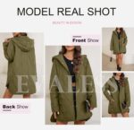 EVALESS Long Jackets for Women Fashion 2025 Winter Coat for Women Business Casual Diamond Quilted Hooded Lightweight Jackets - Image 6