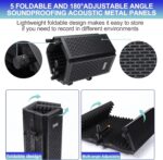 Dmsky Microphone Isolation Shield with Pop Filter & Tripod Stand, Foldable Mic Shield with Triple Sound Insulation, High Density Mic Sound Shield for Recording Studio, Podcasts, Singing, Broadcasting - Image 3