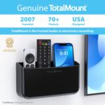 TotalMount Hole-Free Remote Holder – Eliminates Need to Drill Holes in Your Wall (Premium Black Holder for 3 or 4 Remotes) - Image 6