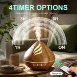 Essential Oil Scent Diffuser: 500ML Aroma Diffuser with Remote Control, Large Fragrance Aromatherapy Diffuser for Office Home Bedroom, Mist Humidifier with 14 Colors LED Lights and waterless Auto-Off - Image 5