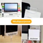 Monitor Memo Boards for Computer, Set of 2 (Left & Right) Multifunction Acrylic Screen Message Reminder Pad Side Panels Phone Holder - Utility Organizer for Office Desktop, Gift of 1 Pack Sticky Notes - Image 4