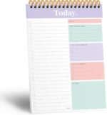 Sweetzer & Orange Daily & Weekly To Do List Notepad – Undated Work Planner & Organizer with Wish List Section, 52-Sheet Coiled Task Pad for Productivity – MAUVE To Do List Notebook for Work - Image 2