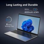 15.6" FHD Laptop Computer with Backlit Keyboard,32GB RAM 512GB SSD,Quad Core N95 Processor(Up to 3.4GHz),180 ° Angle Opening,Fingerprint Reader,8000mAh Battery,Webcam,WiFi 5,BT 4.2,Mini HDMI,USB 3.0 - Image 5
