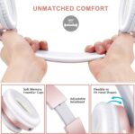 ZIHNIC Bluetooth Headphones Over-Ear, Foldable Wireless and Wired Stereo Headset Micro SD/TF, FM for Cell Phone,PC,Soft Earmuffs &Light Weight for Prolonged Wearing(Rose Gold) - Image 5