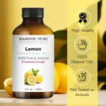 Majestic Pure Lemon Essential Oil with Glass Dropper - Huge 4 Fl Oz - 100% Pure and Natural Lemon Oil - Premium Grade Essential Oils for Diffuser, Aromatherapy, Soap and Candle Making - Image 7