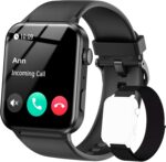IOWODO Smart Watch for Men Women - 1.85''HD Screen with Make and Answer Calls, with AI Voice Assistant, SpO2/Heart Rate/Sleep Monitor, 100+ Sports Modes, Smartwatch for Android and iOS (2 Straps) - Image 2