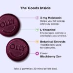 OLLY Sleep Gummy, 3 mg Melatonin, L-Theanine, Chamomile, Lemon Balm, Sleep Aid, Blackberry - 70 Count - Image 4
