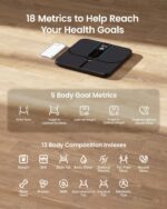 RENPHO Smart Scale for Body Weight Fat, Digital Bathroom Scale with Color Display, Wi-Fi & Bluetooth Fitness Equipment for BMI Muscle Mass Composition, Rechargeable, Elis Nova - Image 5