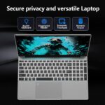 15.6" FHD Laptop Computer with Backlit Keyboard,32GB RAM 512GB SSD,Quad Core N95 Processor(Up to 3.4GHz),180 ° Angle Opening,Fingerprint Reader,8000mAh Battery,Webcam,WiFi 5,BT 4.2,Mini HDMI,USB 3.0 - Image 6