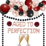 Aged To Perfection Birthday Decorations Wine, Aged To Perfection Birthday Decorations Women 30 40 50 60 70 80 90 100, Wine Winery Fine Like Wine Decorations Bachelorette Retirement Party Anniversary - Image 2