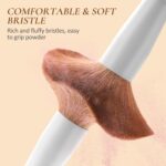 Makeup Brushes With Case 20PCs Professional Makeup Brush Set, Foundation Powder Eyeshadow Brush Set Eyebrow Concealer Contour Travel Brushes Kit with Holder & 2 Powder Puff-White - Image 4