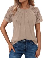AUTOMET Womens Summer Tops Spring Shirts Trendy Vacation Outfits Short Sleeve Business Tshirts Fashion Casual Blouses - Image 2
