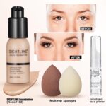 All In One Makeup Kit, Travel Makeup Kit, Makeup Gift Set, Makeup Kit for Women Full Kit, Makeup Bundle Includes Foundation Eyeshadow Palette Lipstick Eyeliner Mascara Contour Stick Cosmetic Brush Set - Image 4