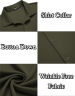COOFANDY Men's Casual Button Down Shirt Wrinkle Free Shirts Long Sleeve Dress Shirt - Image 5