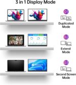 Yxk Portable Monitor 15.6 Inch 1080P USB-C HDMI Ultra-Slim Travel Monitor with Kickstand, for Laptop, PC, Mac Phone, PS, Xbox, Swich IPS Ultra-Thin Zero Frame Gaming - Image 7