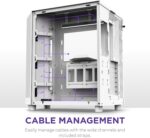NZXT H6 Flow RGB Mid-Tower Airflow Case with 3 RGB Fans, Panoramic Glass Panels, and Cable Management - White - Image 7