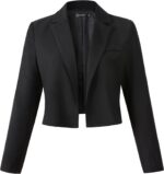 Beninos Womens Casual Blazers Open Front Cropped Blazer Jacket - Image 2