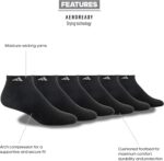 adidas Men's Athletic Cushioned Low Cut Socks with Arch Compression for a Secure Fit (6-Pair) - Image 3