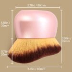 Extra Large Body Makeup Brush For Self Tanner, Leg Makeup &Bronzer Blend,75 mm Wide-headed Kabuki Brush Provides More Even &Pretty Application, Oval Face&Back Makeup Brush, Wet&Dry Use- Pink Rose Gold - Image 3