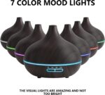 Diffusers for Essential Oils Large Room, 550ml Essential Oil Diffusers with Remote Control, Ultrasonic Oil Diffuser with Timer, 7 Colors Light for Bedroom - Image 6