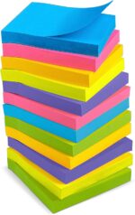 OHOME Sticky Notes - 12 Pads, 3”x3” - Colorful Self-Stick Post Notes Bulk - Office Desk Accessories | Teacher Classroom Must Haves,Aesthetic School Supplies for Home,Stocking Stuffers for Women - Image 8