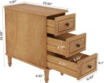 Tribesigns Solid Wood End Table, Fully Assembled Narrow Side Table with Drawers, Pre-Assembled Nightstand Slim Bedside Table for Small Spaces, Living Room, Bedroom - Image 3