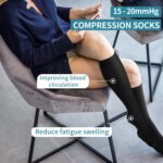 Compression Socks for Women & Men (3 pairs) - Best Support for Nurses, Running, Hiking, Recovery & Flight Socks - Image 3