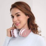 ZIHNIC Bluetooth Headphones Over-Ear, Foldable Wireless and Wired Stereo Headset Micro SD/TF, FM for Cell Phone,PC,Soft Earmuffs &Light Weight for Prolonged Wearing(Rose Gold) - Image 3