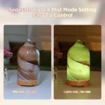 Essential Oil Diffuser Hand Blown Glass Aromatherapy Diffuser - Ultrasonic Cool Mist Scent Aroma Diffuser, Whisper Quiet with Auto Shut-Off, Timer Setting &7 Colors Night Light for Home - Image 6