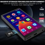 80GB MP3 Player with Bluetooth and WiFi, 4" Touchscreen MP4 MP3 Player with Spotify, Amazon Music, Play Store,FM Radio,Audible, Android Music Player with Speaker, Up to 1TB, Type-C Charging - Image 4