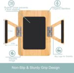 Couch Arm Tray with 360°Phone,Bamboo Folding Sofa Tray,Sofa Armrest Trays Clip-On Couch Desk for Drinks,Snacks,Phone,Remote Control（Natural） - Image 5