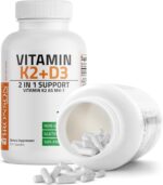 Bronson Vitamin K2 (MK7) with D3 Supplement Non-GMO Formula 5000 IU Vitamin D3 & 90 mcg K2 MK-7 Easy to Swallow D & K Complex, 250 Capsules - Image 7