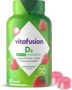 vitafusion Extra Strength Vitamin D3 Gummy, Strawberry Flavored Bone and Immune System Support (1) 120 Count - Image 2