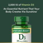 Nature's Bounty Vitamin D3, Immune and Bone Support, Vitamin Supplement, 2000IU, 240 Rapid Release Softgels - Image 4