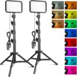 Torjim RGB Photography Video Lighting, Studio Lights with Adjustable Tripod Stand - 16 Color Lighting for Video Recording/YouTube/TikTok/Live Streaming/Make up/Vlogging - Image 2