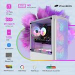STGAubron Gaming PC Computer Desktop, GTX 1660 Ti 6G GDDR6, Intel Core I7 up to 3.9 GHz, 16G RAM, 512G SSD, WiFi, BT 5.0, RGB Fan x 6, RGB BT Sound Bar, Windows 10 Home,White - Image 6