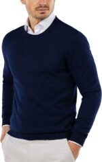 COOFANDY Men's Crew Neck Sweater Slim Fit Lightweight Sweatshirts Knitted Pullover for Casual Or Dressy Wear - Image 2