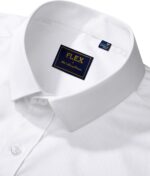 J.VER Men's Dress Shirts Solid Long Sleeve Stretch Wrinkle-Free Formal Shirt Business Casual Button Down Shirts - Image 4