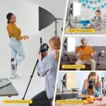 Torjim Softbox Photography Lighting Kit, 16'' x 16'' Professional Softbox Lighting Kit with 85W 3000-7500K LED Bulbs, Studio Lights for Photography/Video Recording/Live Streaming/Portraits Shooting - Image 8