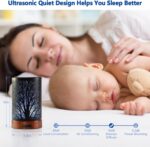 EQUSUPRO Essential Oil Diffuser 150ml Black Metal Aromatherapy Oil Diffuser Ultrasonic Cool Mist Diffuser with Auto Shut-Off Protection,7 Colors Changed LED for Home Office SPA Yoga - Image 7