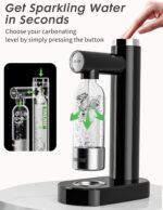 Sparkling Water Maker, Soda Streaming Machine with 1L BPA-Free Carbonation Bottle, Makes Home Fizzy Drinks, Seltzer Carbonated Water Maker, Compatible with Standard 60L CO2 Carbonators (Not Included) - Image 3