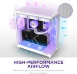 NZXT H6 Flow RGB Mid-Tower Airflow Case with 3 RGB Fans, Panoramic Glass Panels, and Cable Management - White - Image 6