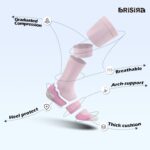 BRISIRA Coolmax Cooling Compression Knee High Socks Women 2 Pairs 15-20 mmHg Circulation Support for Nurse Running Travel - Image 4