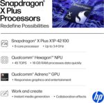 HP OmniBook 5 14 inch Next Gen AI PC, OLED Display, Snapdragon X Plus X1P-42-100, 16 GB RAM, 1 TB SSD, Qualcomm Adreno GPU, Windows 11 Home, Copilot+ PC, Glacier Silver, 14-he0099nr - Image 10