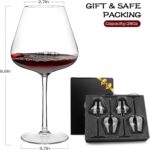 Chouggo Super Large 28Oz Wine Glasses Set of 4, Hand Blown Crystal Red Wine or White Wine Burgundy Glass, Hand Crafted by Artisans - Gifts for Women, Men, Wedding, Anniversary, Christmas, Birthday - Image 7