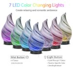 Essential Oil Diffuser 120ml Ultrasonic Aromatherapy Diffuser with Handmade Glass BPA Free Waterless Auto-Off, 4 Timer Setting 7 Colors Changed LED for Home Yoga Office - Image 4