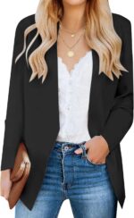 luvamia Women's Casual Long Sleeve Lapel Button Slim Work Office Blazer Jacket - Image 4